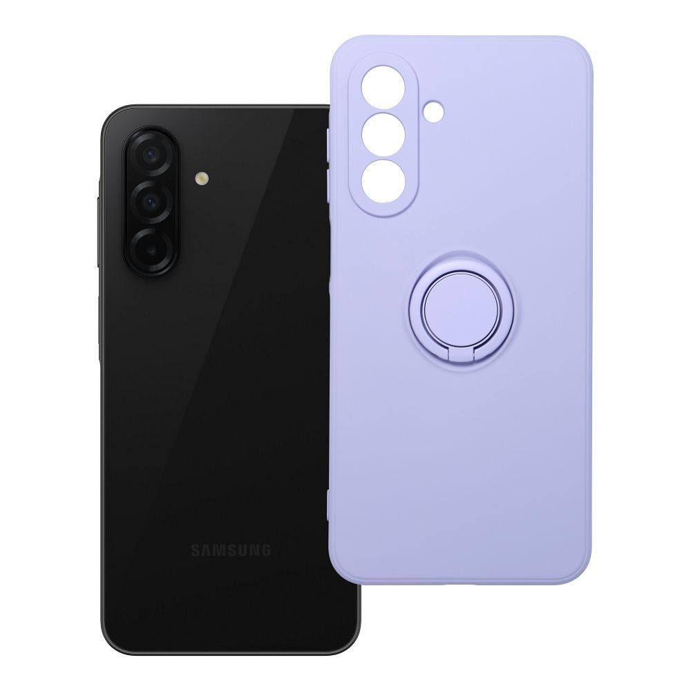 Silikoninis RING dėklas telefonui SAMSUNG A26 5G violetinis