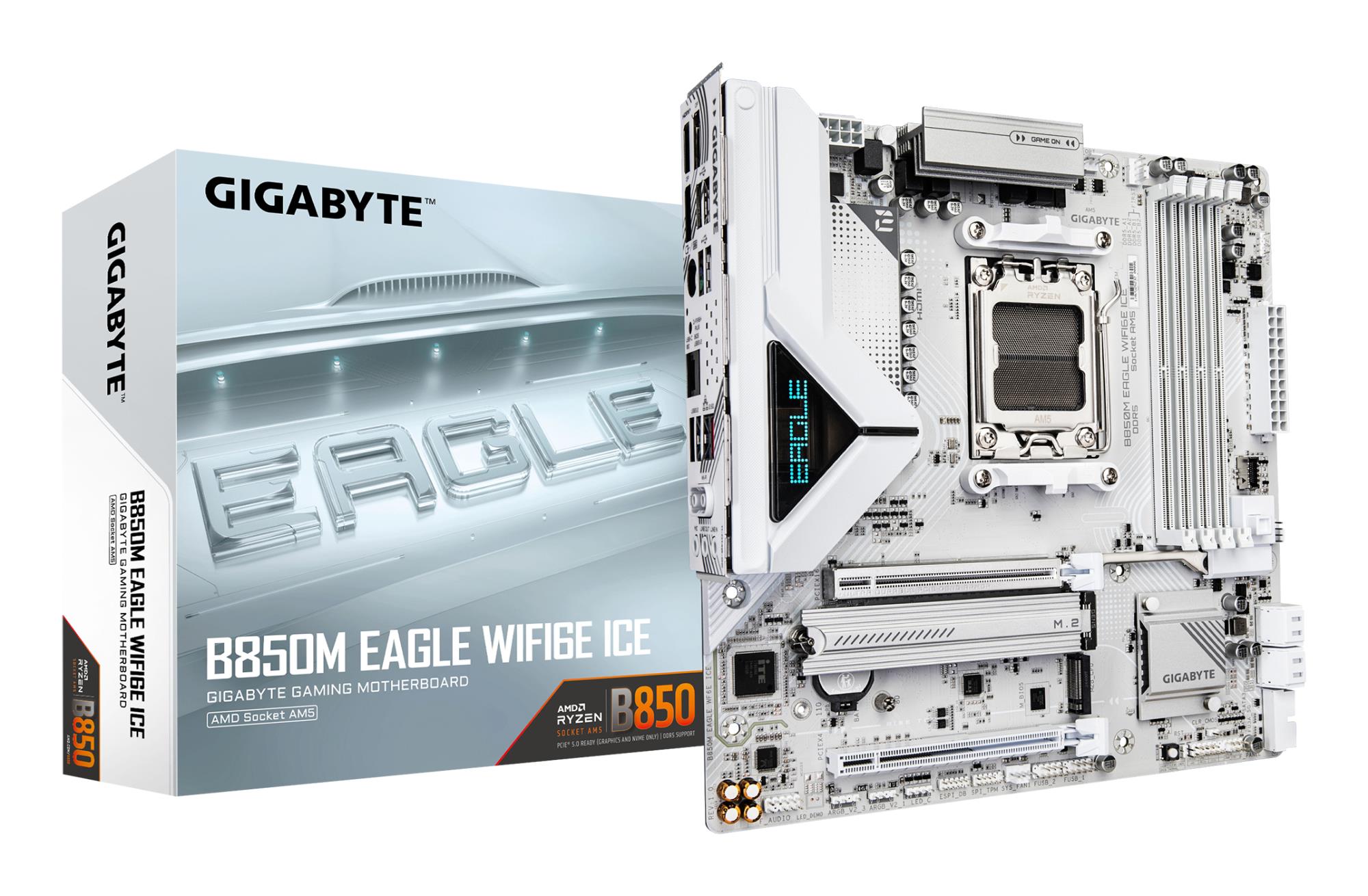 Pagrindinė plokštė GIGABYTE AMD B850 SAM5 Micro-ATX DDR5 4 lizdai Ice
