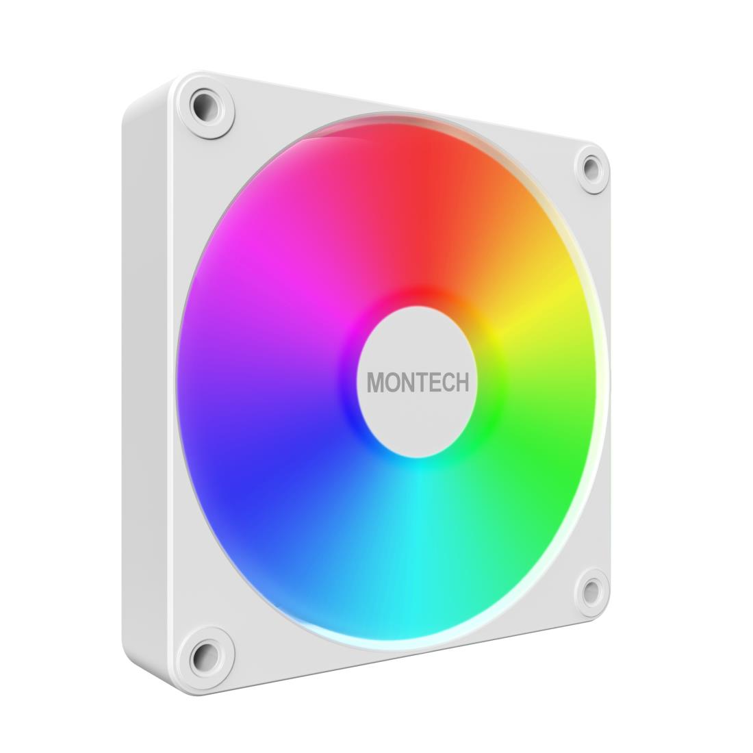 Montech korpuso ventiliatorius 120mm GF120R V2 ARGB PWM baltas