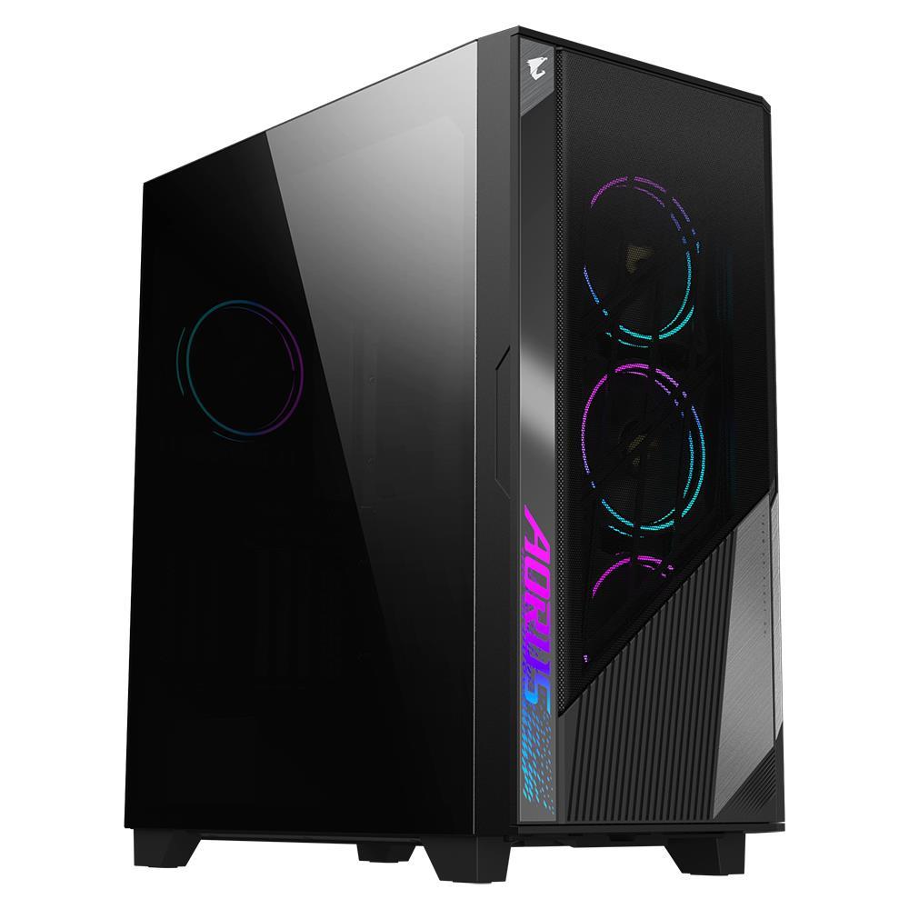 Kompiuterio korpusas Gigabyte AORUS C500 Glass juodas ATX EATX