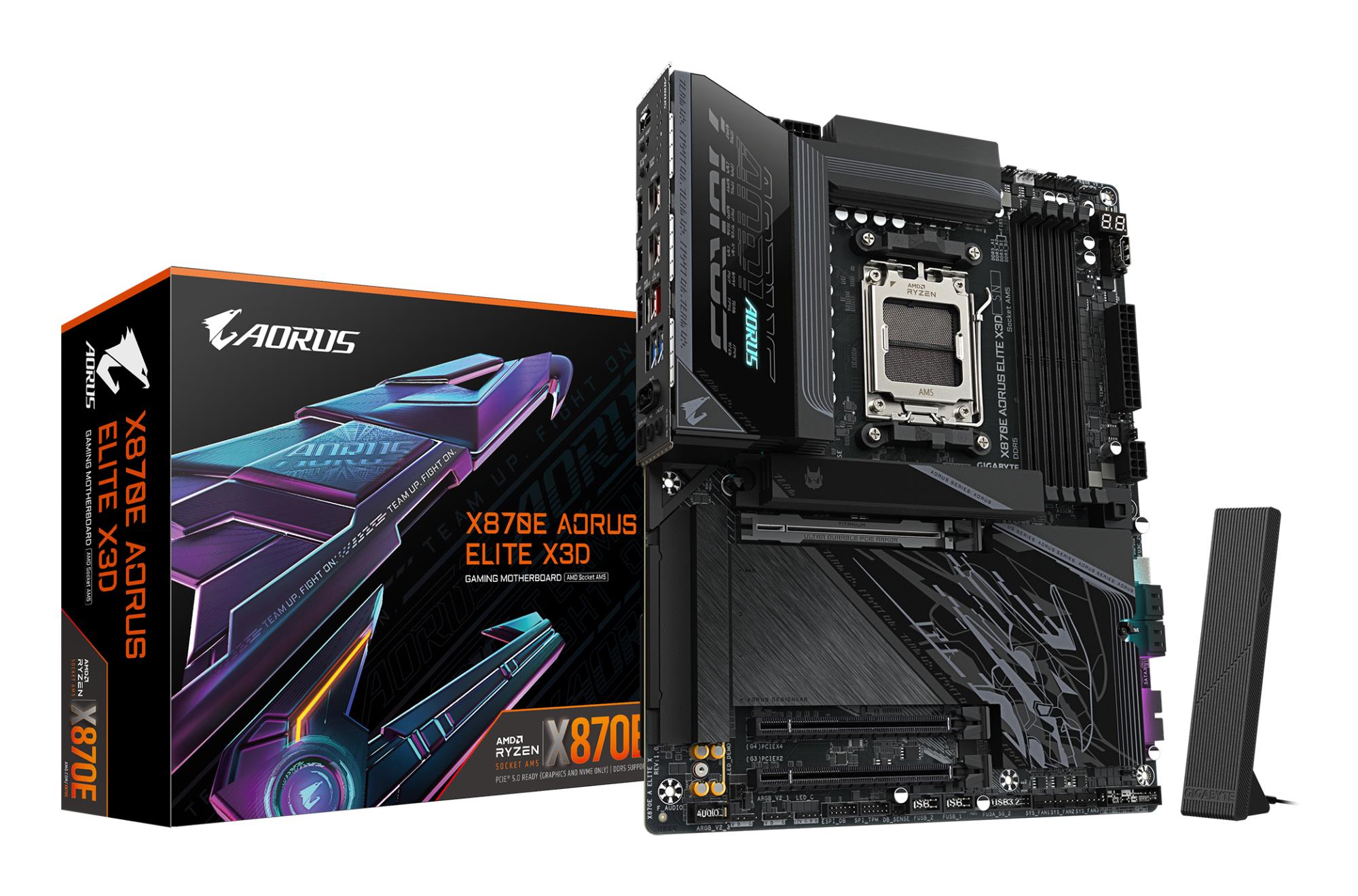 Pagrindinė plokštė GIGABYTE X870E AORUS ELITE X AMD X870E Socket AM5 ATX DDR5