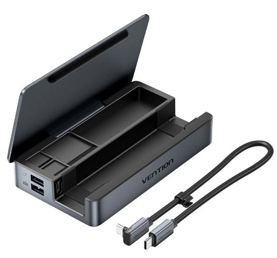 Vention TPZH0 konsolės doko stotelė 9-in-1 BC1003