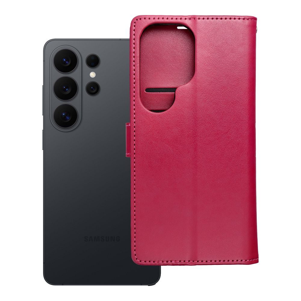 MEZZO knygos tipo dėklas telefonui SAMSUNG S26 Ultra su mandala, purpurinis