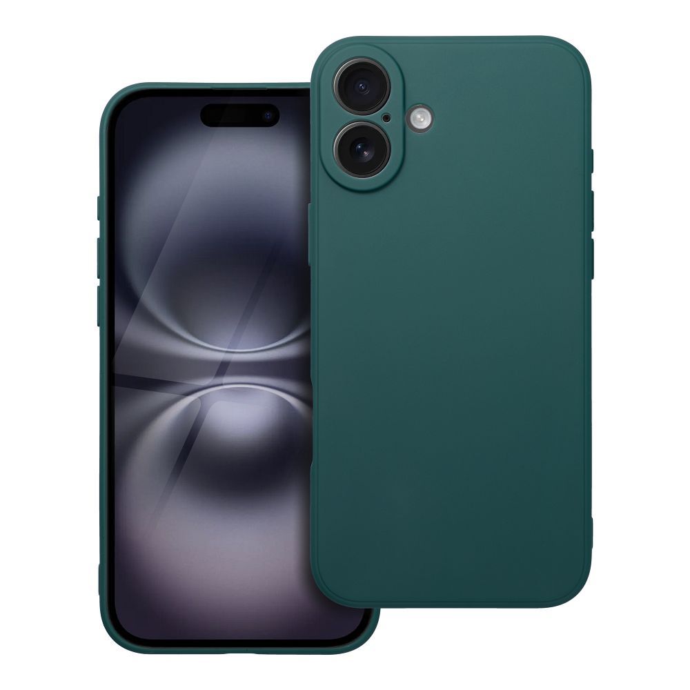 Matinis dėklas telefonui IPHONE 16 Plus - tamsiai žalias