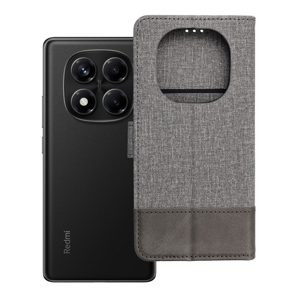 GOMMA knygos tipo dėklas telefonui Xiaomi Redmi Note 14 PRO 4G pilkas