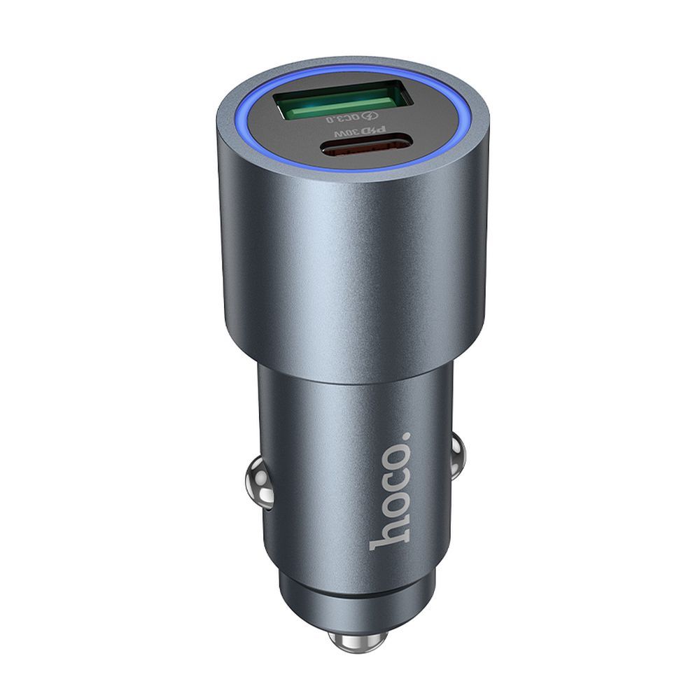 Automobilinis įkroviklis Hoco USB A + USB C PD QC3.0 48W Z60 juodas