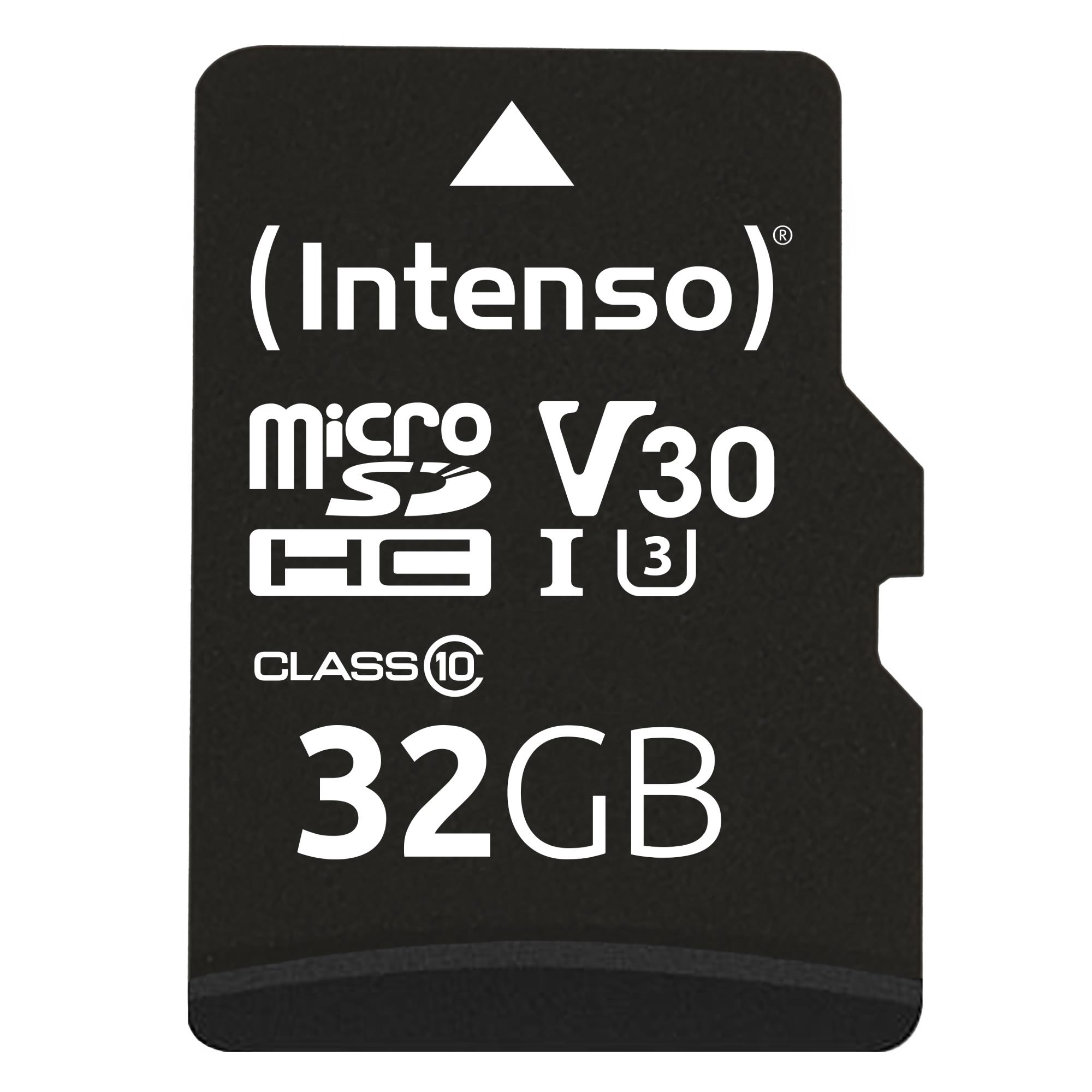 Memory Micro SDHC 32GB C10/w/adapteris 3433480 INTENSO