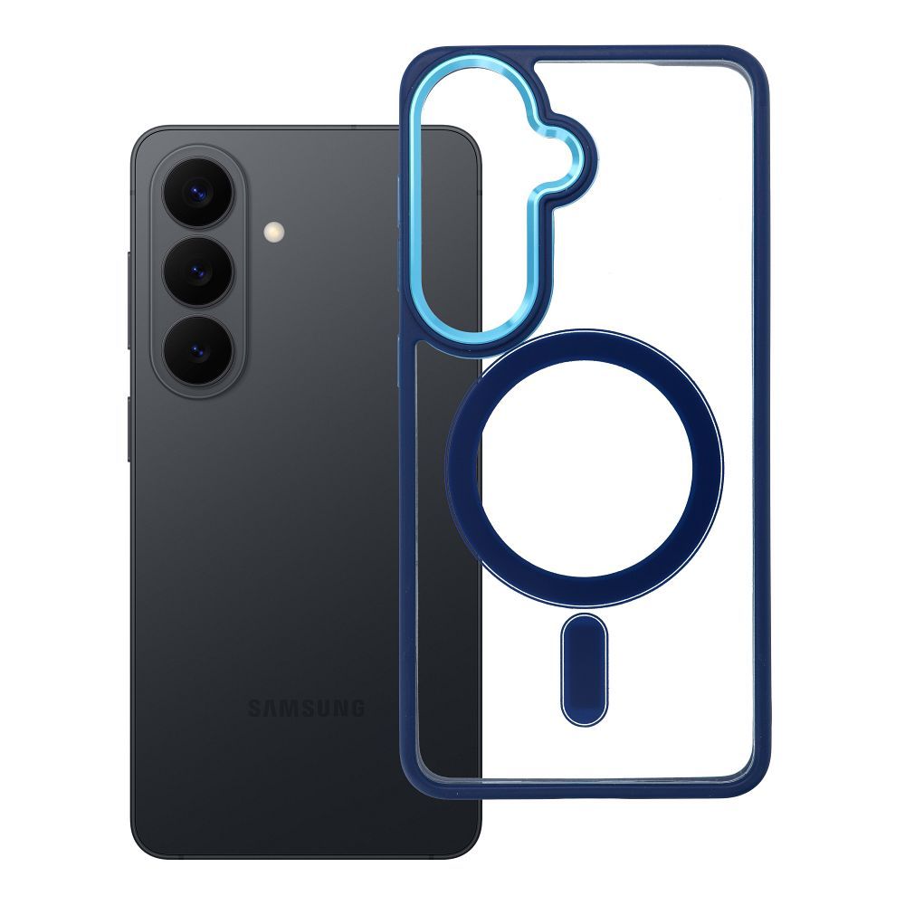 COLOR EDGE MAG COVER magnetinis dėklas telefonui, suderinamas su MagSafe, skirtas SAMSUNG S26 Pro, tamsiai mėlynas