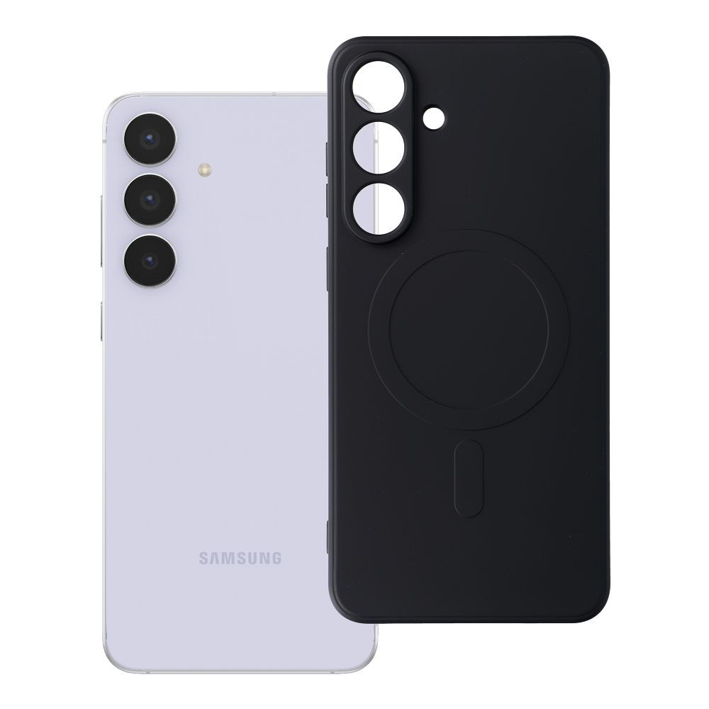 SILICONE MAG DĖKLAS suderinamas su MagSafe SAMSUNG S25 FE juoda