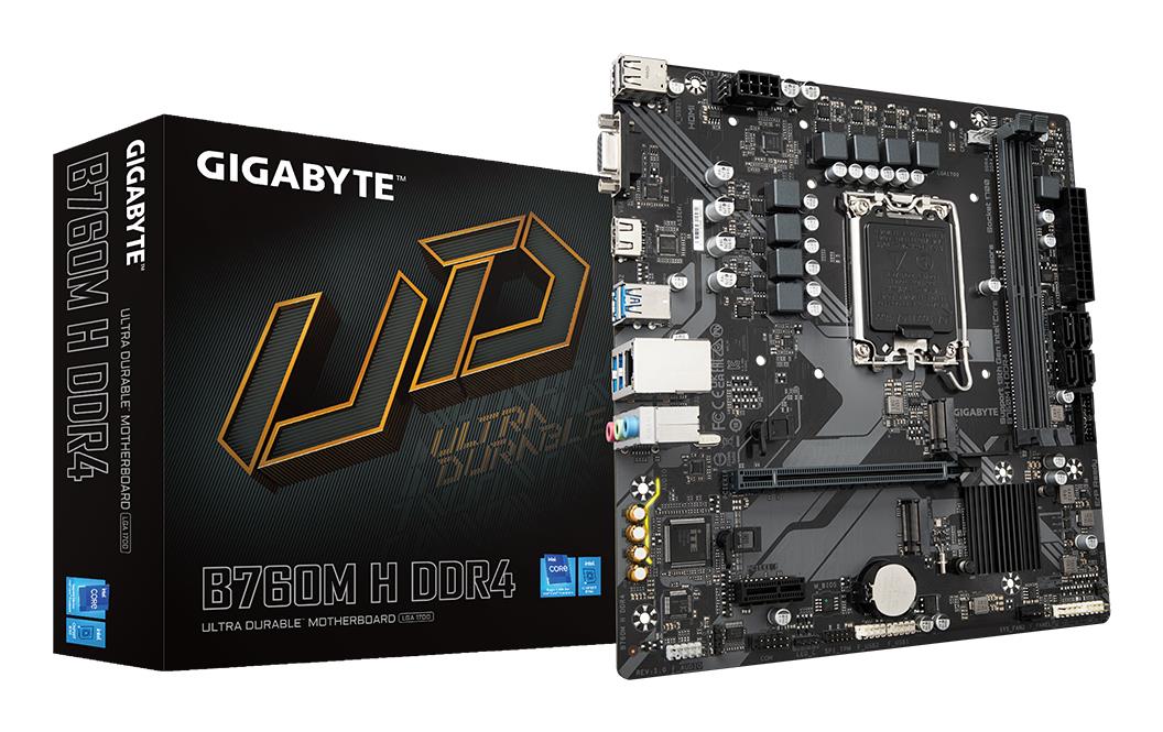 Pagrindinė plokštė GIGABYTE B760M H Intel B760 LGA1700 DDR4 Micro-ATX