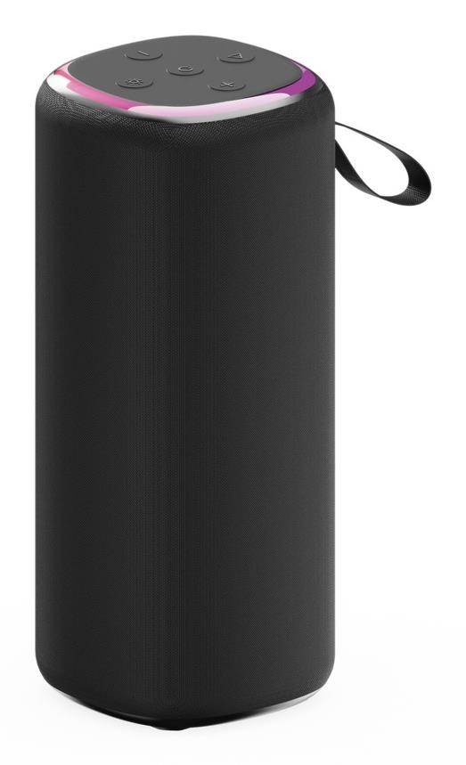 Portable Speaker|GEMBIRD|Juodas|Belaidis|Bluetooth|SPK-BT-LED-08L
