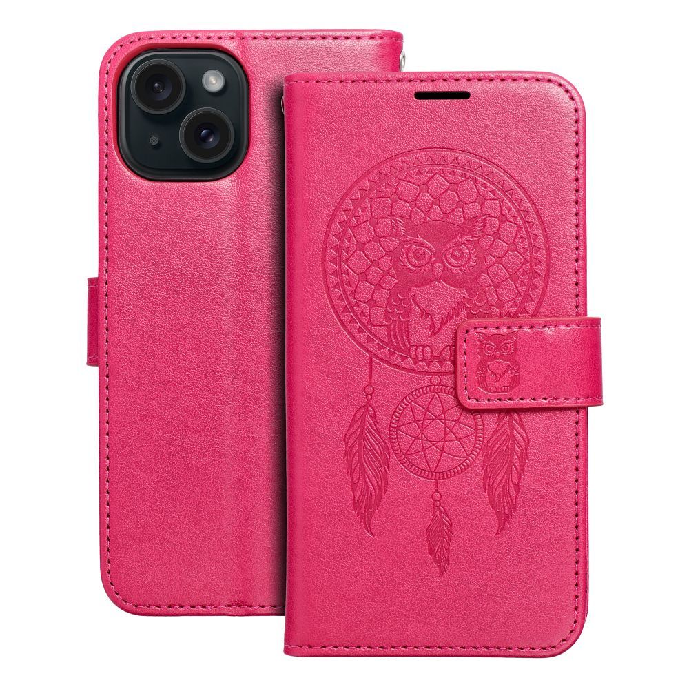 MEZZO Dėklas telefonui IPHONE 15 dreamcatcher magenta spalvos