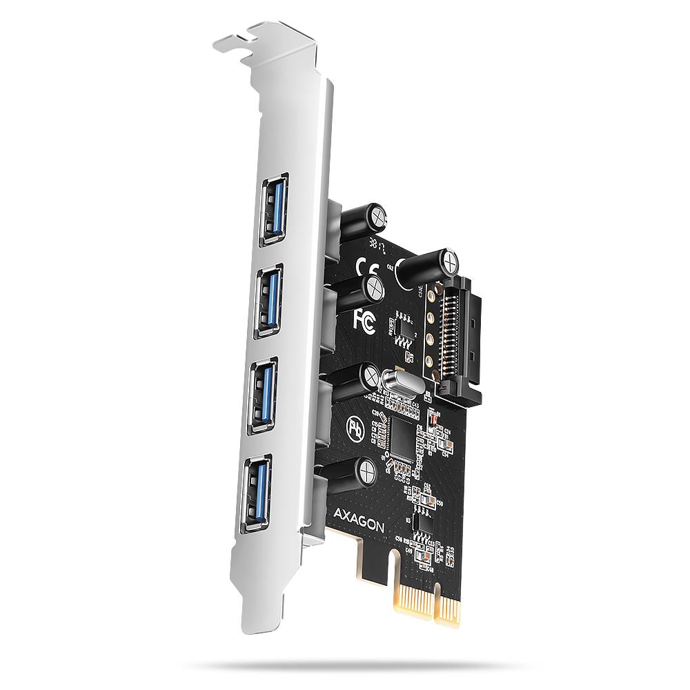 AXAGON USB 2.0 PCIe Plėtimo Kortelė 4 Prievadų PCEU-430RS