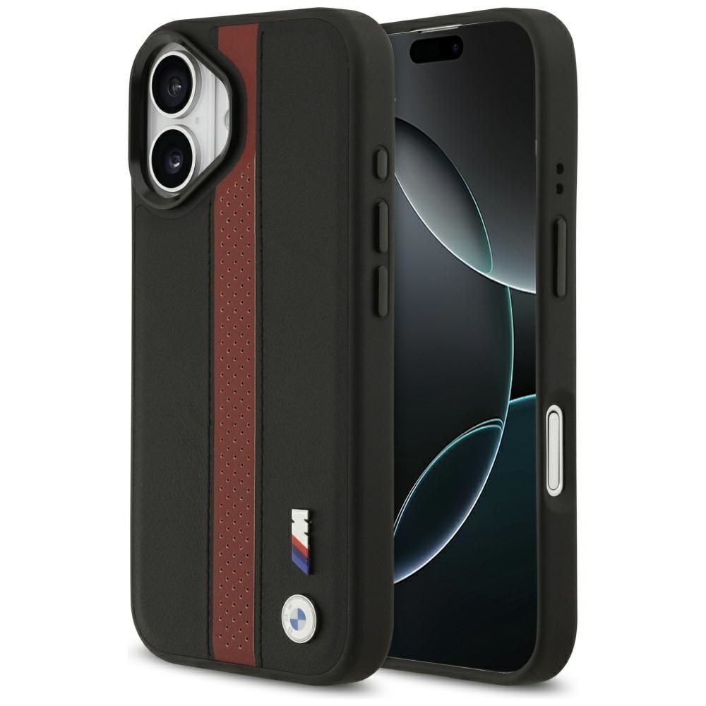 BMW M Perforated Stripe Logo Magnetinis dėklas iPhone 17 - raudonas