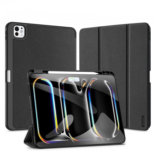 Dėklas Dux Ducis "Domo" skirtas Apple iPad Air 13 (2025) / Air 13 (2024) / iPad Pro 12.9 (2018 / 2020 / 2021 / 2022) juodas