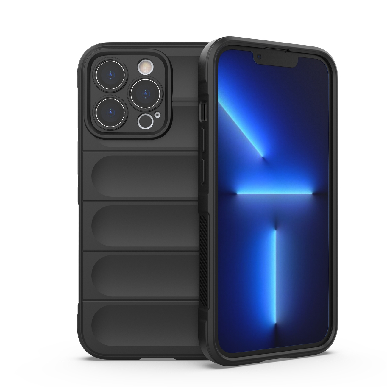 Magic Shield dėklas telefonui iPhone 13 Pro lanksčios šarvuotos juodos spalvos dangtelis