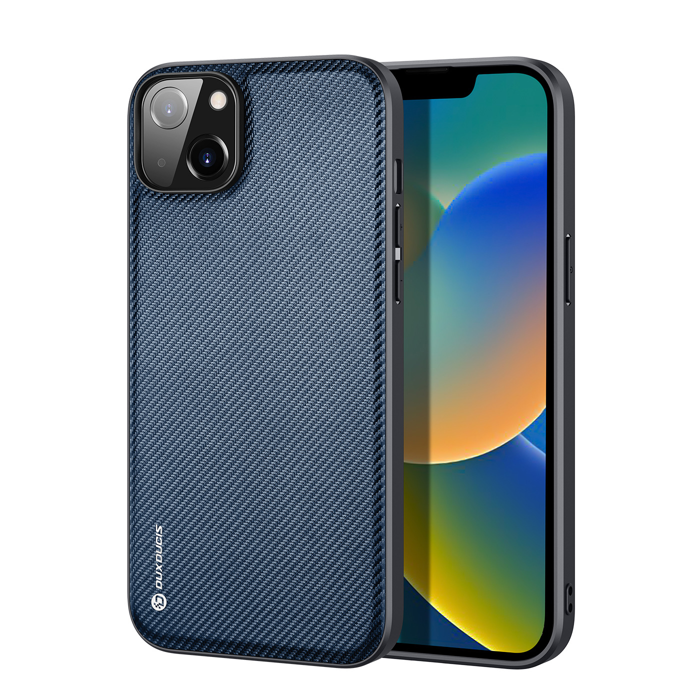 Dux Ducis Fino dėklas telefonui iPhone 14 Plus mėlynas nailoninis