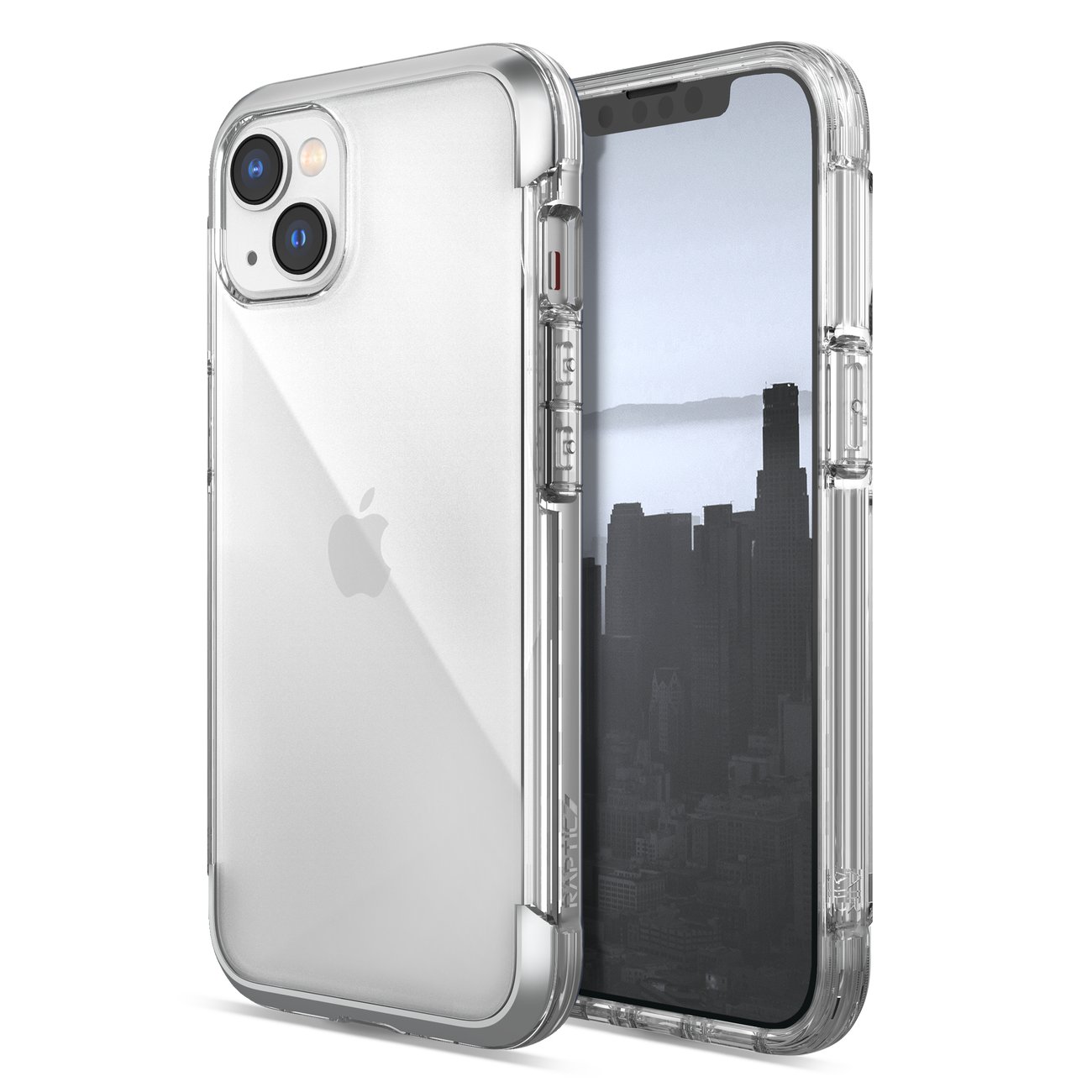 Raptic X-Doria Air dėklas telefonui iPhone 14 Plus šarvuotas sidabrinis