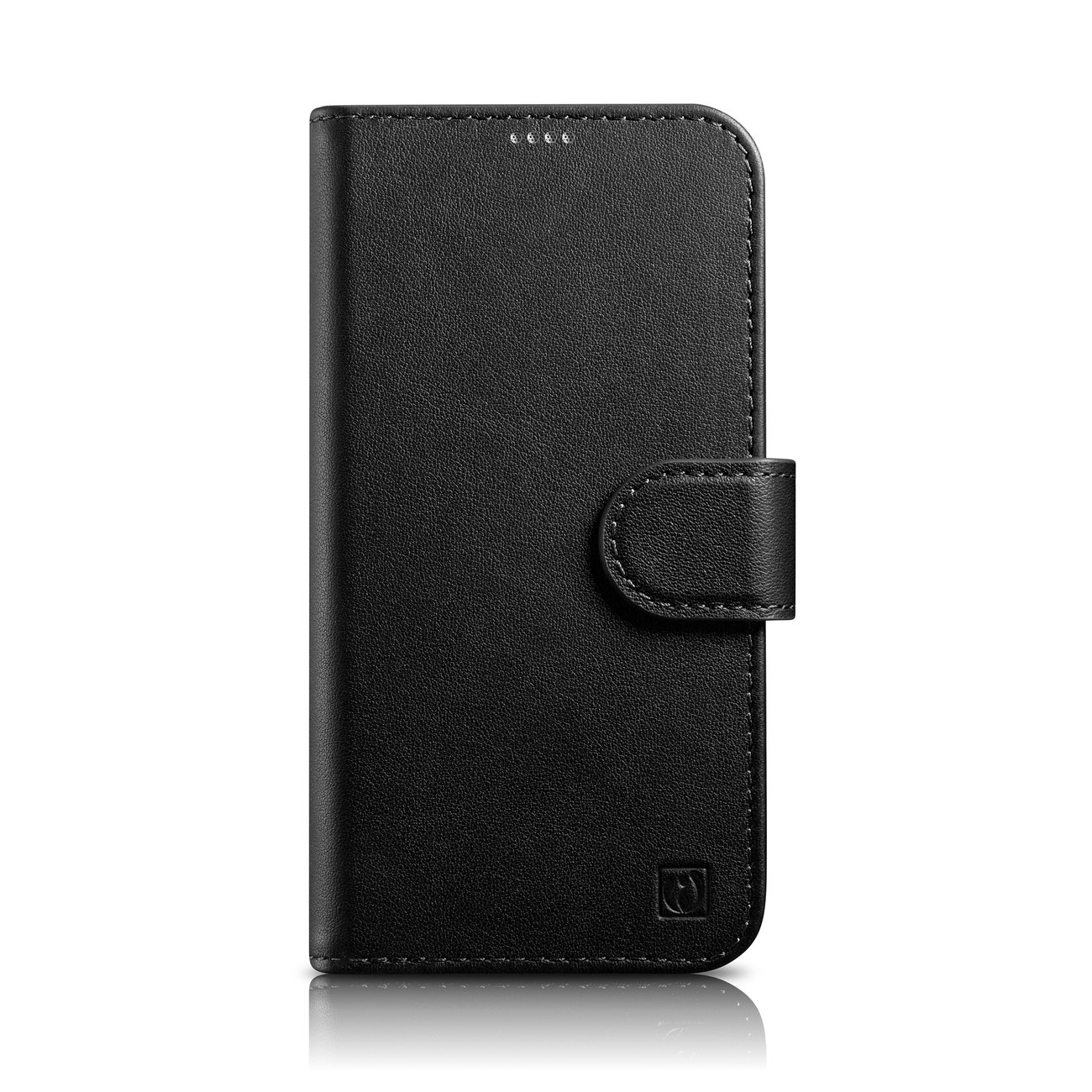 Чехол iCarer Wallet 2in1 для iPhone 14 Plus Anti-RFID кожаный с откидной крышкой чёрный