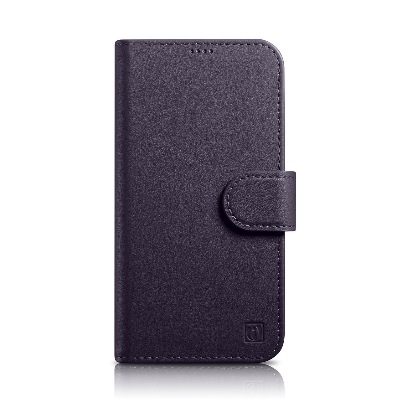 iCarer Piniginės dėklas 2in1 viršelis iPhone 14 Plus Anti-RFID odinis atverčiamas dėklas tamsiai violetinis (WMI14220727-DP)