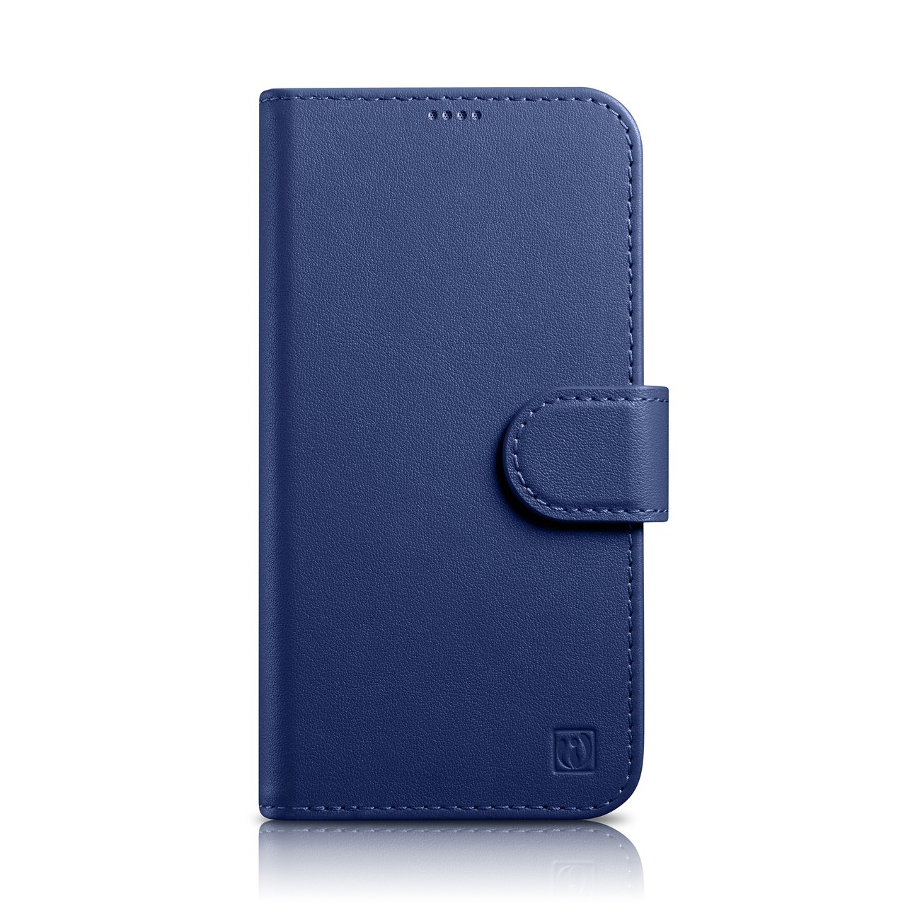 iCarer Piniginės dėklas 2in1 viršelis iPhone 14 Plus Anti-RFID odinis atverčiamas dėklas mėlynas (WMI14220727-BU)