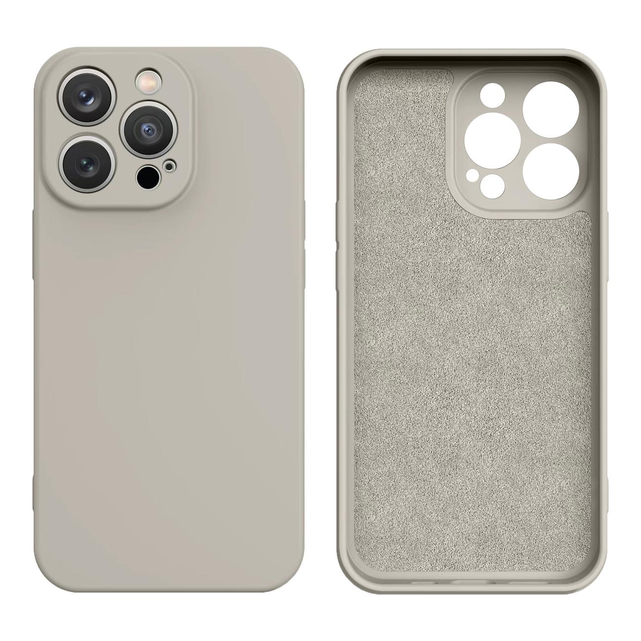 Silikoninis dėklas iPhone 14 Plus silikoninis viršelis smėlio spalvos