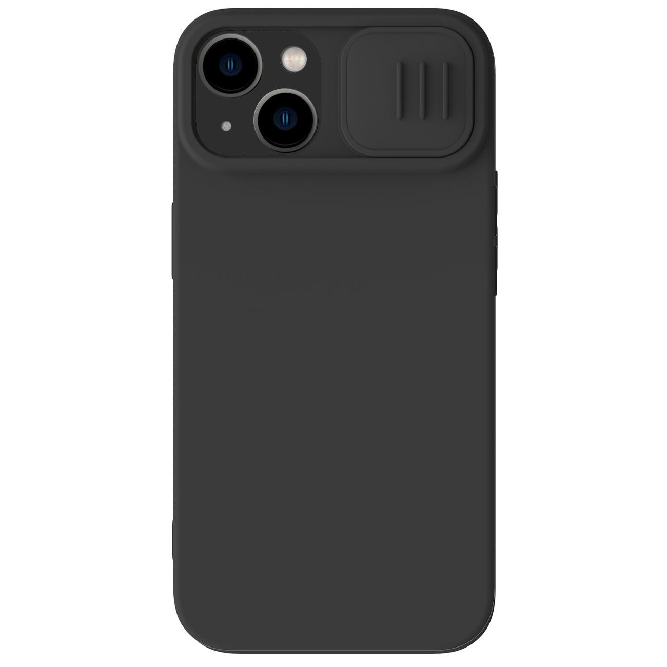 Nillkin CamShield Silky Silikoninis dėklas iPhone 14 Plus dėklas su kameros apsauga juodas