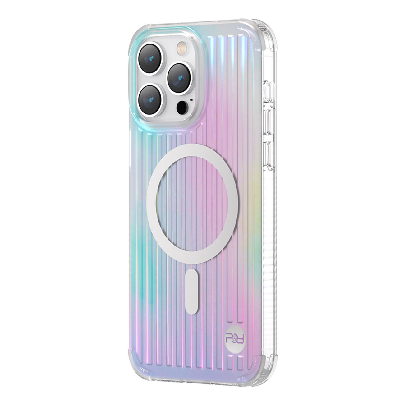 Kingxbar PQY Go Out Series magnetinis dėklas iPhone 14 Plus MagSafe - lazerinė spalva