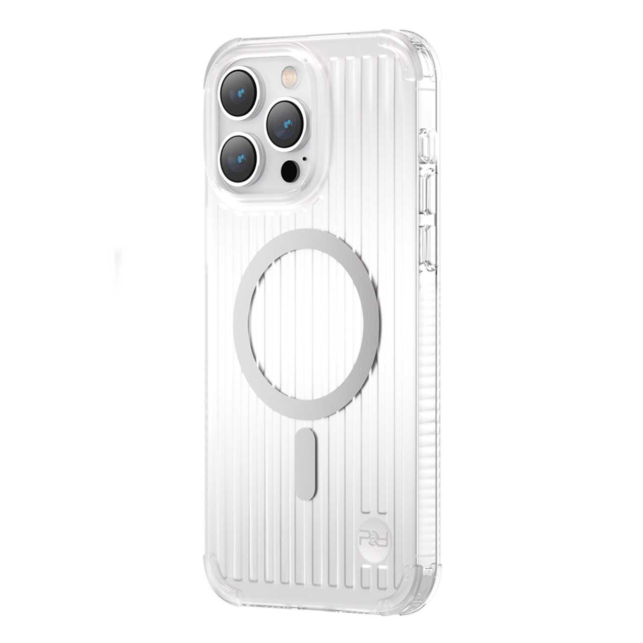Kingxbar PQY Go Out Series magnetinis dėklas iPhone 14 Plus MagSafe - sidabrinis