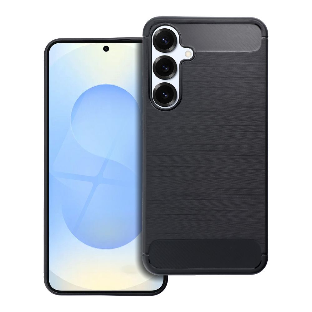 Anglies pluošto dėklas telefonui SAMSUNG S25 Plus - juodas