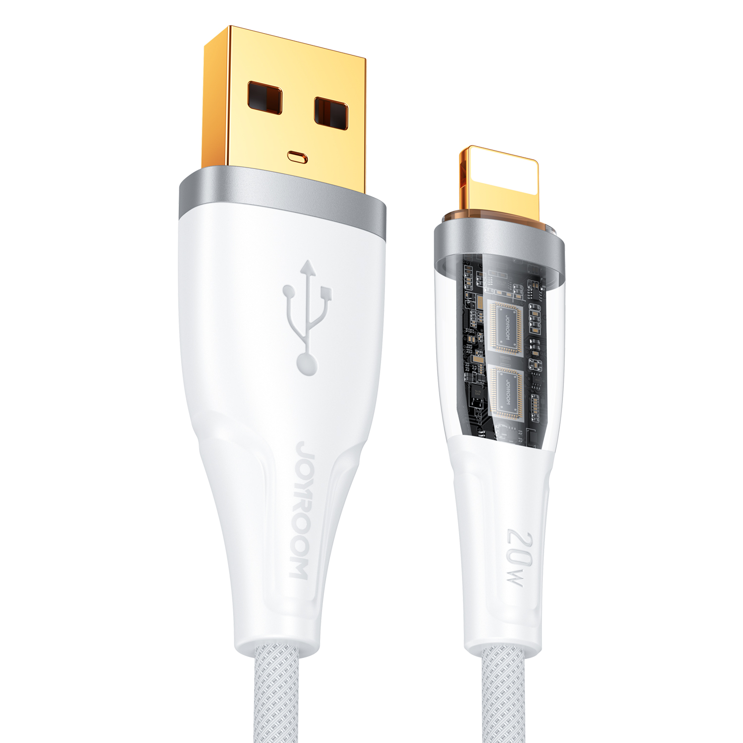 Kabelis su USB-A / "Lightning" / 2,4A / 1,2 m "Joyroom" S-UL012A3 (baltas)