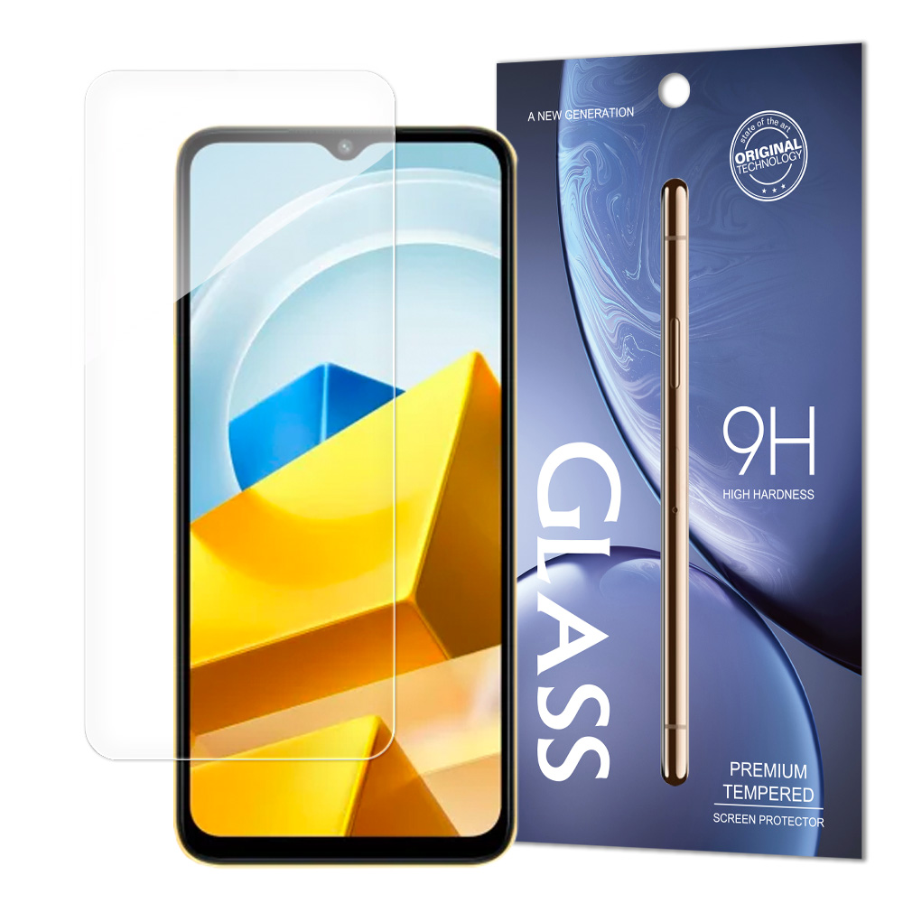Apsauginis stiklas Xiaomi Poco M5 grūdintas stiklas 9H kietumo (pakuotė - vokas)