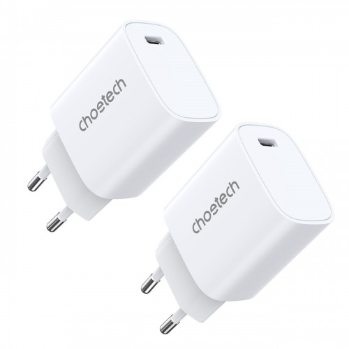 Įkroviklis Choetech Q5004 baltas (USB-C / 20W) (2 vnt.)