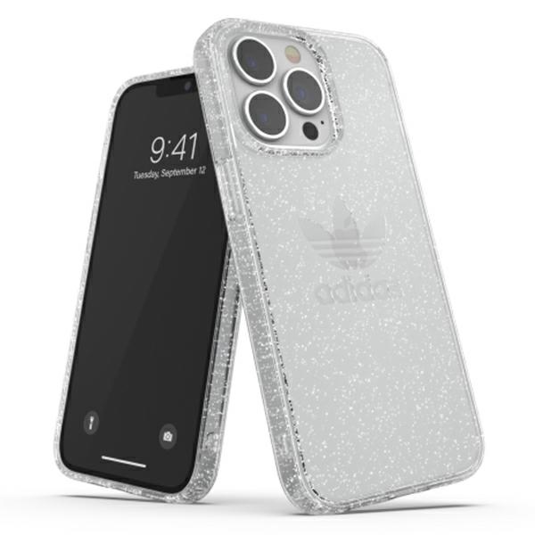 Adidas OR Apsauginis Skaidrus Dėklas Blizgučiai iPhone 13 Pro / iPhone 13 - Skaidrus Sidabras