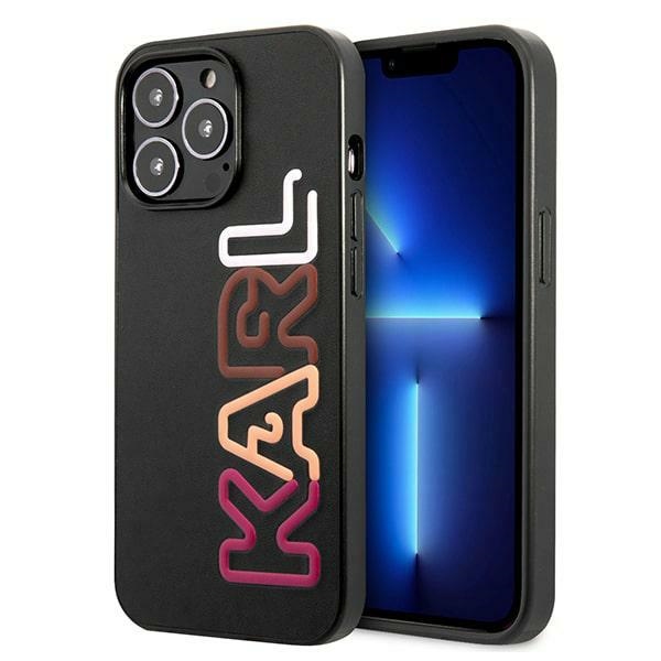 Dėklas telefonui Karl Lagerfeld Multipink Brand iPhone 13 Pro / iPhone 13 - juodas