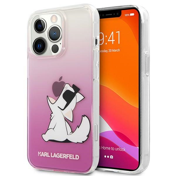 Karl Lagerfeld KLHCP14XCFNRCPI kietas dėklas iPhone 14 Pro Max 6,7" Choupette Fun – rožinis
