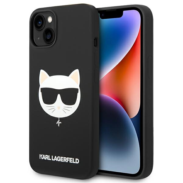 Karl Lagerfeld KLHMP14MSLCHBK iPhone 14 Plus 6.7 "kietas dėklas juodas / juodas Silikoninis Choupette Galva Magsafe