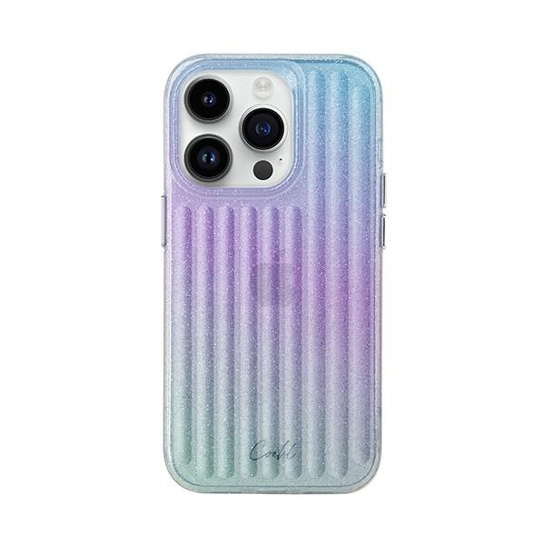 Uniq Coehl Linear dėklas telefonui iPhone 14 Pro - mėlynas ir rožinis