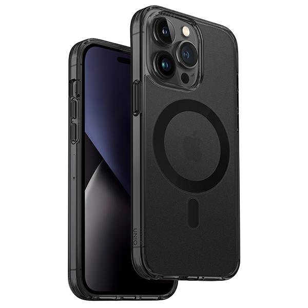 Uniq LifePro Xtreme Magclick Charging dėklas telefonui iPhone 14 Pro Max - pilkas ir juodas