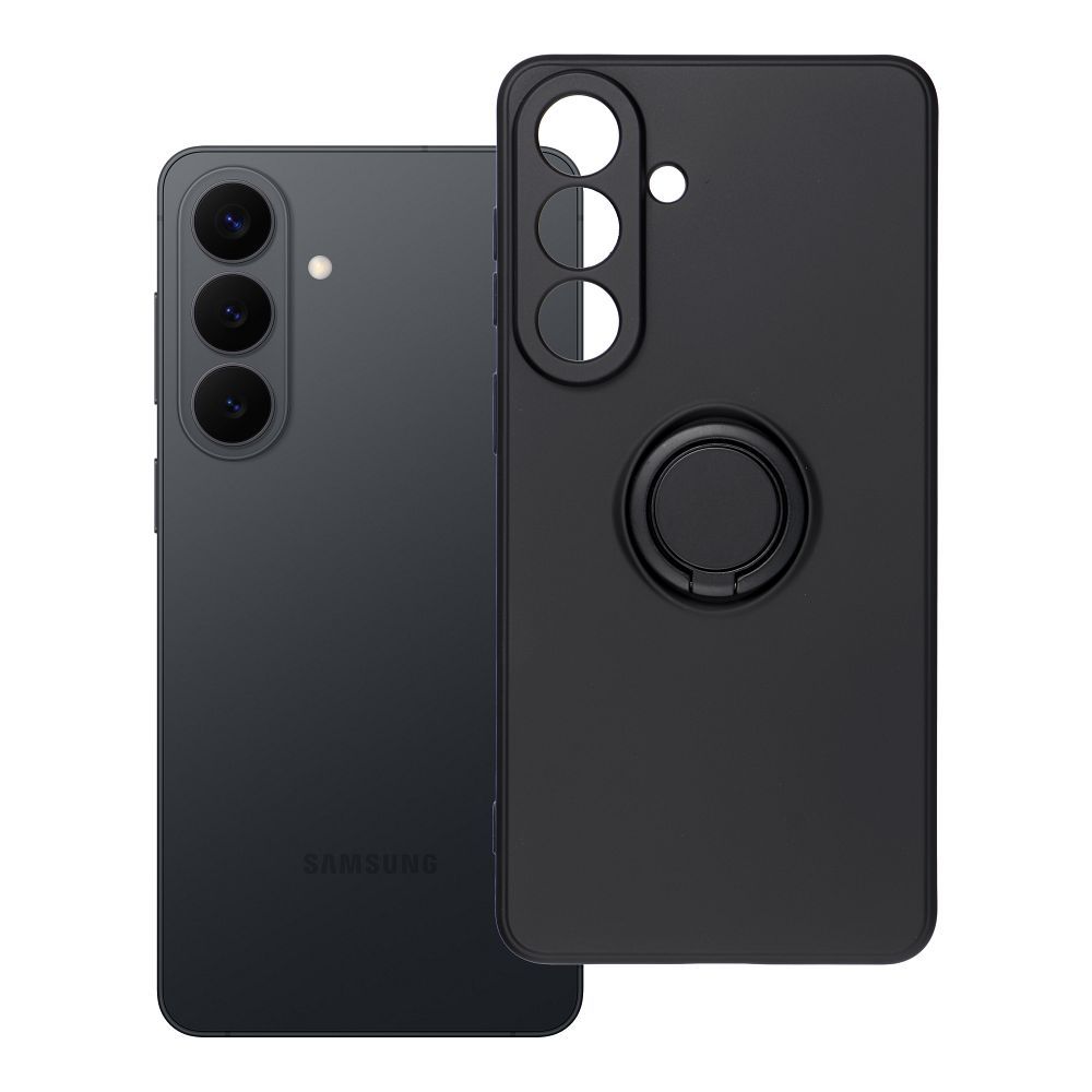 SILIKONO ŽIEDAS dėklas SAMSUNG S26 Plus, juodos spalvos