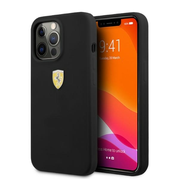 Ferrari FESSIHMP13LBK iPhone 13 Pro / 13 6.1 kietasis dėklas silikoninis MagSafe, juodas