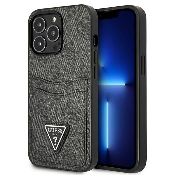 Guess GUHCP13LP4TPK iPhone 13 Pro / 13 6.1 Blue/Blue hardcase 4G Triangle Logo Cardslot