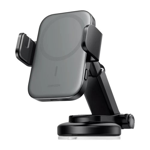 Automobilinis laikiklis Joyroom Electric Holder juodas (15W / Magsafe suderinamas) (magnetinis / lipni pagalvėlė)