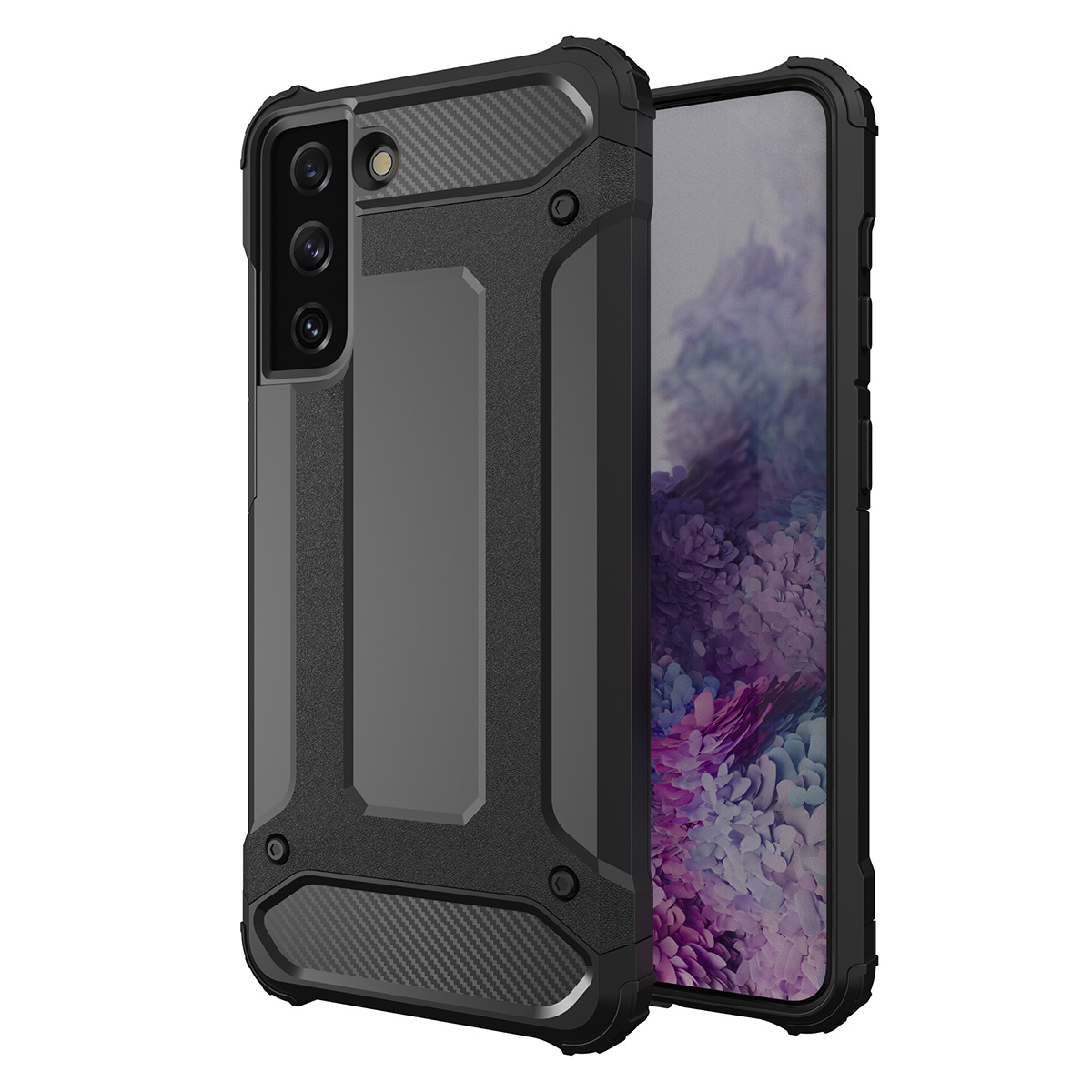 Hybrid Armor dėklas telefonui Samsung Galaxy S23+ šarvuotas hibridinis dėklas juodas