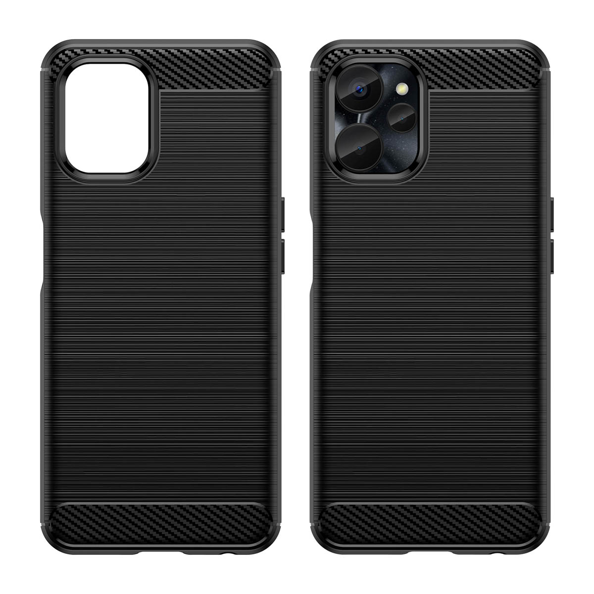 Carbon Case dėklas Realme 10 5G / Realme 9i 5G lankstus silikoninis anglies dangtelis juodas