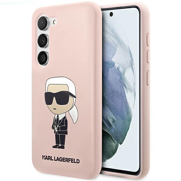 Karl Lagerfeld KLHCS23SSNIKBCP S23 S911 silikoninis dėklas rožinis Ikonik