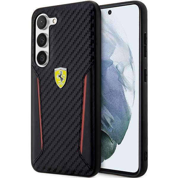 Ferrari FEHCS23MNPYK S23+ S916 juodas/juodas kietas dėklas Anglies kontrasto kraštai