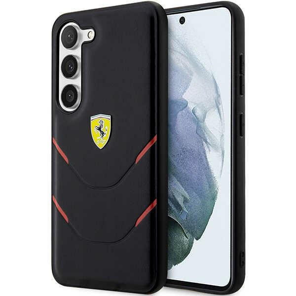 Ferrari FEHCS23SPBAK S23 S911 - juodas kietas dėklas Hot Stamp Lines