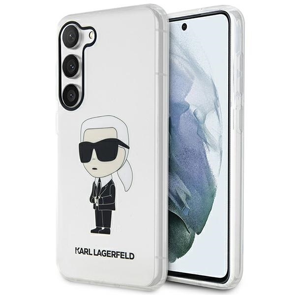 Karl Lagerfeld KLHCS23SHNIKTCT S23 S911 permatomas kietasis dėklas Ikonik Karl Lagerfeld