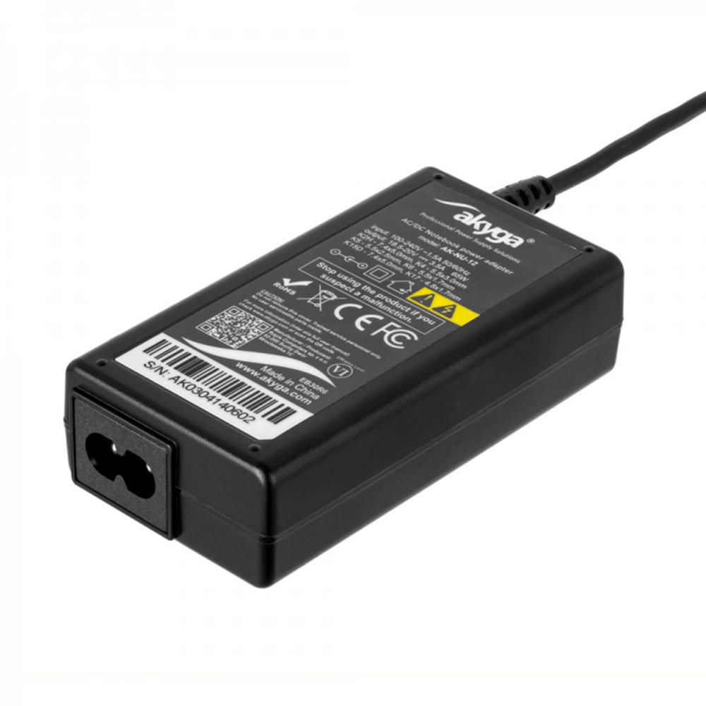 Akyga universalus nešiojamojo kompiuterio maitinimo šaltinis 65W AK-NU-12, 6 kištukai, 1,2m